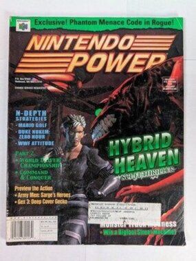 Nintendo Power Mag. Hybrid Heaven Vol#123 Aug 99-Pokémon Comic & sticker book